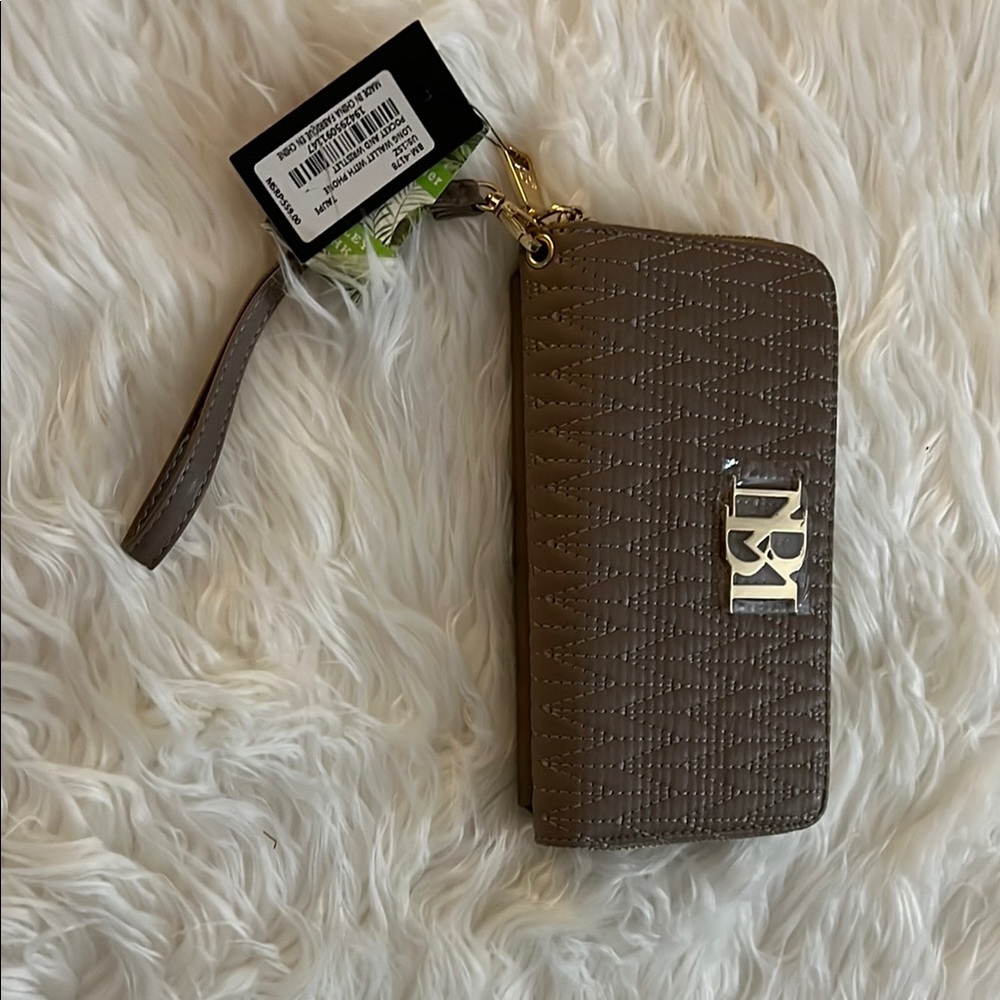 Badgley Mischka Brown Cell Phone Wristlet